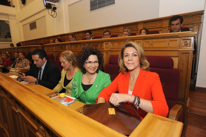 Cospedal en su esca&ntilde;o.