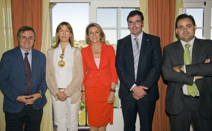 Cospedal con los candidatos a presidir las Diputaciones Provinciales de Toledo, Guadalajara, Cuenca y Albacete.