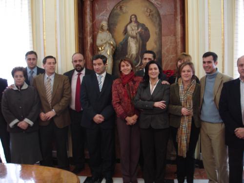 Recepción del Equipo de Gobierno del Ayuntamiento de Cuenca a Cospedal.