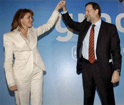 Cospedal junto con Rajoy.