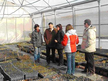 Carlos Navarro en su visita al Vivero.