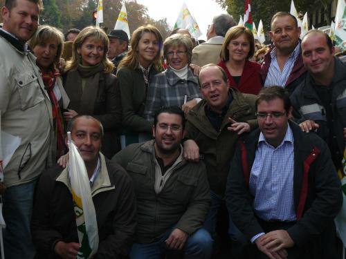 Dirigentes del PP de Cuenca en Madrid.