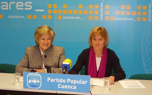 Moya y García en rueda de prensa esta mañana.