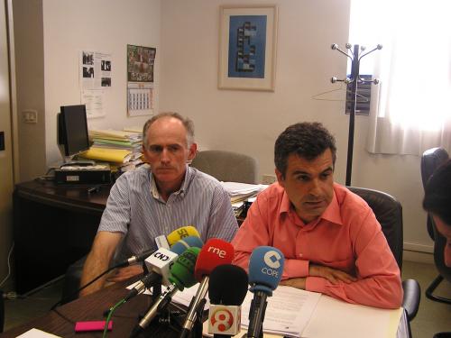 Pardo y Parrilla en rueda de prensa.