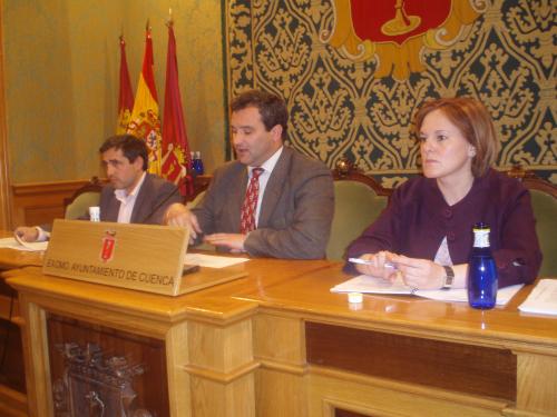 Momento de la rueda de prensa ofrecida por el Equipo de Gobierno del Ayuntamiento.