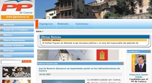 El PP de Cuenca presenta su nueva página web